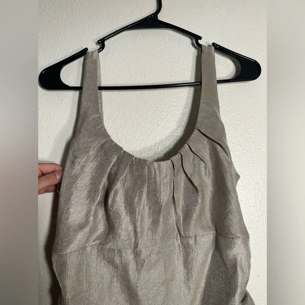 Fancy suzi chin by maggie boutique size 10 scrunch metallic party dress - Picture 3 of 11